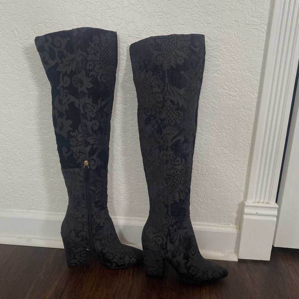 Nine West Witchy Whimsygoth Black Gray Paisley Kn… - image 8