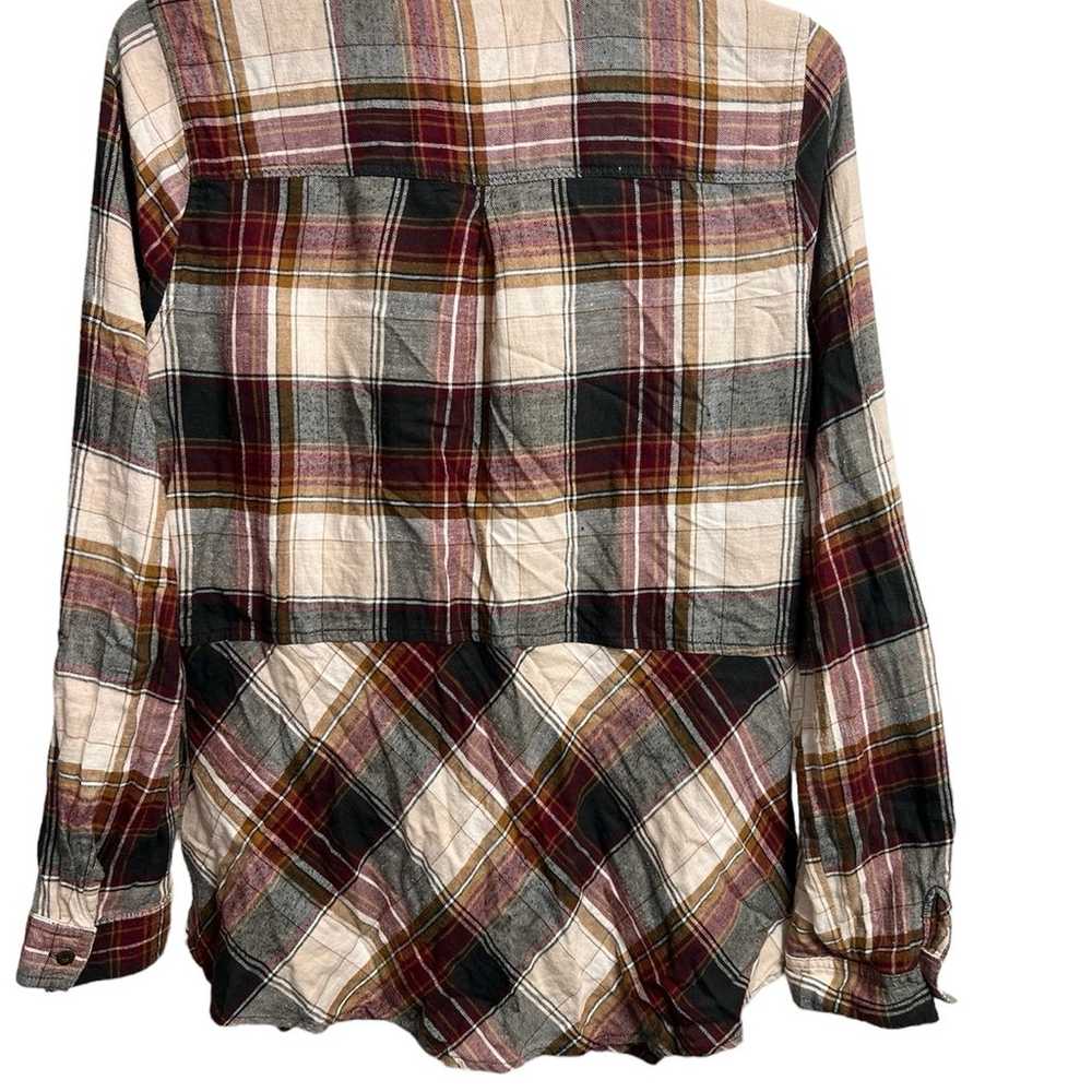 Maurices Plaid Babydoll blouse size Large - image 2