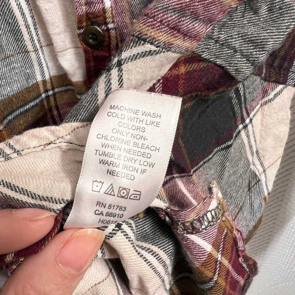 Maurices Plaid Babydoll blouse size Large - image 5