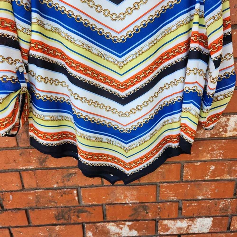 Rudy Rd Blouse Women Size Large Multi Color Asymm… - image 3