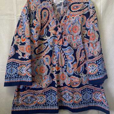 Jones New York Fun Paisley Stretch Blouse 3X