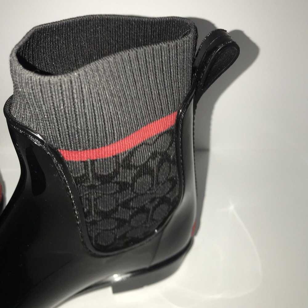 COACH Rivington Rain Bootie Black -Size 7B See De… - image 8