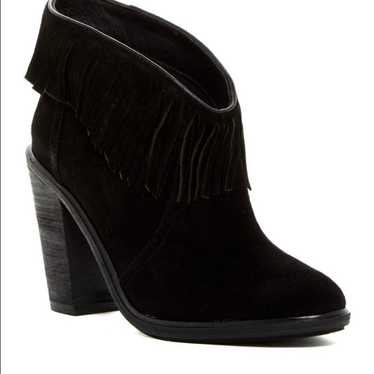 Joie black Loren fringe booties 41 suede