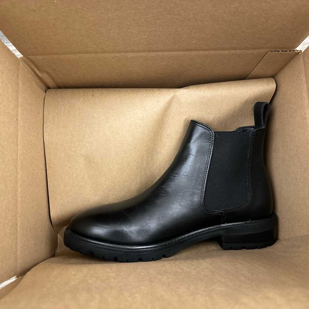 NWOB Steve Madden 9.5M Leopold Black Leather Chel… - image 11