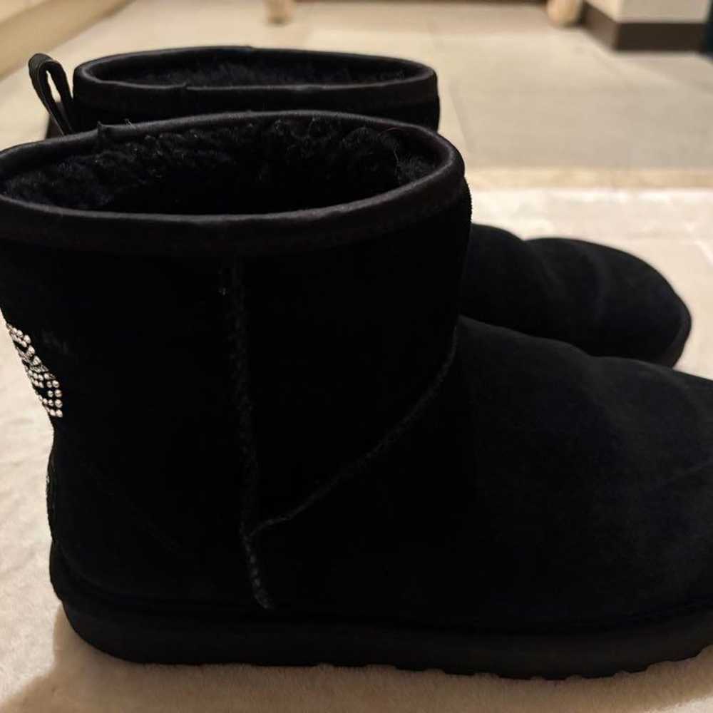 UGG Black Mouton Boots with Stone Decoration, 23cm - image 3