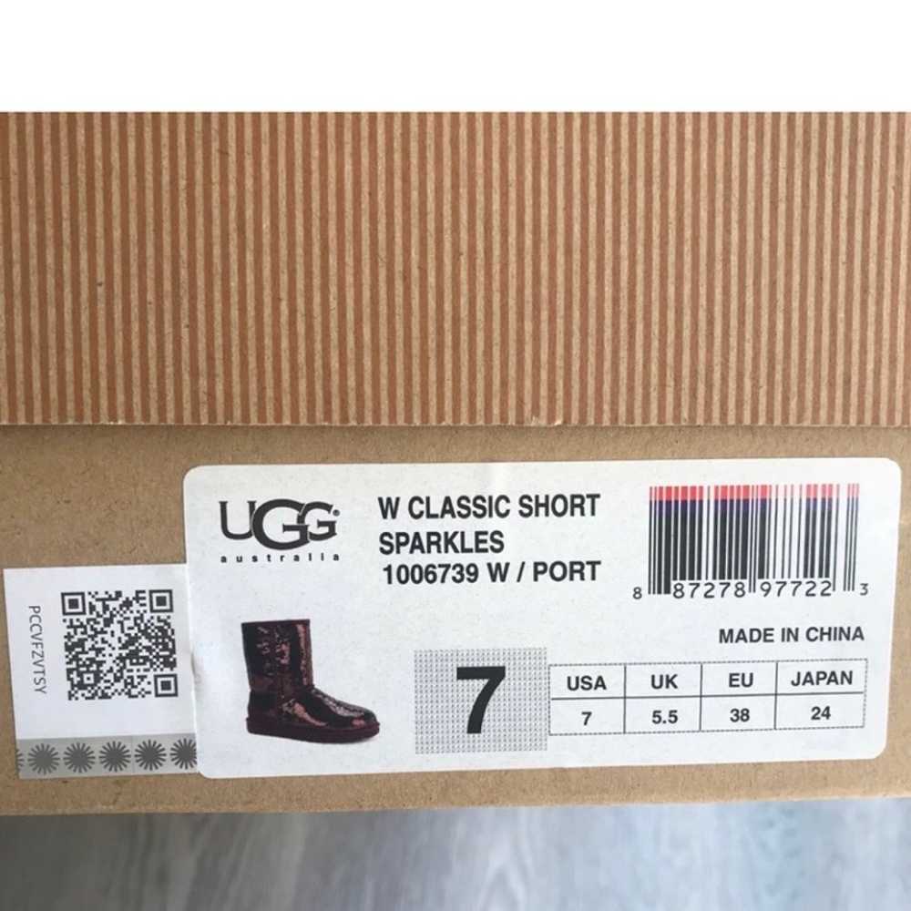 Ugg sparkle burgurdy sequin fur Boots - image 4