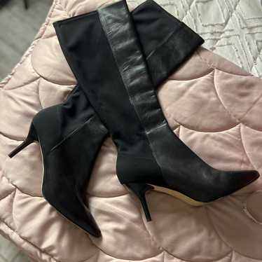 Black Via Spiga Tall Heeled Boots Size 8.5