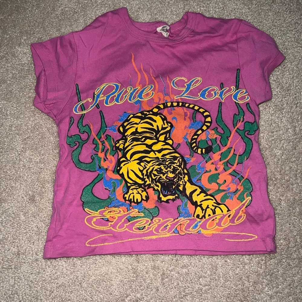 urban outfitters graphic tiger crop top - image 1