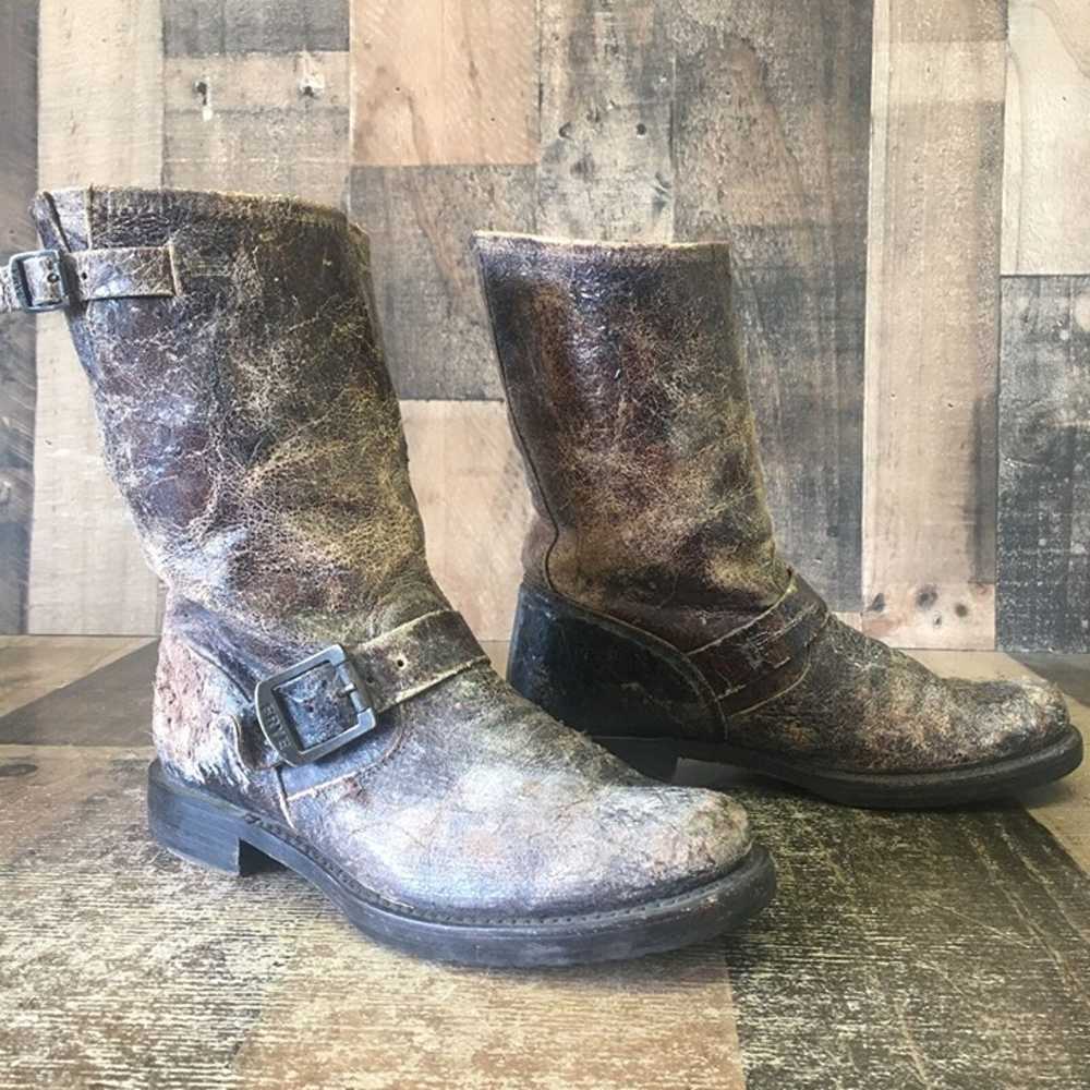 Frye 76512 Veronica Distressed Buckle Riding Moto… - image 5