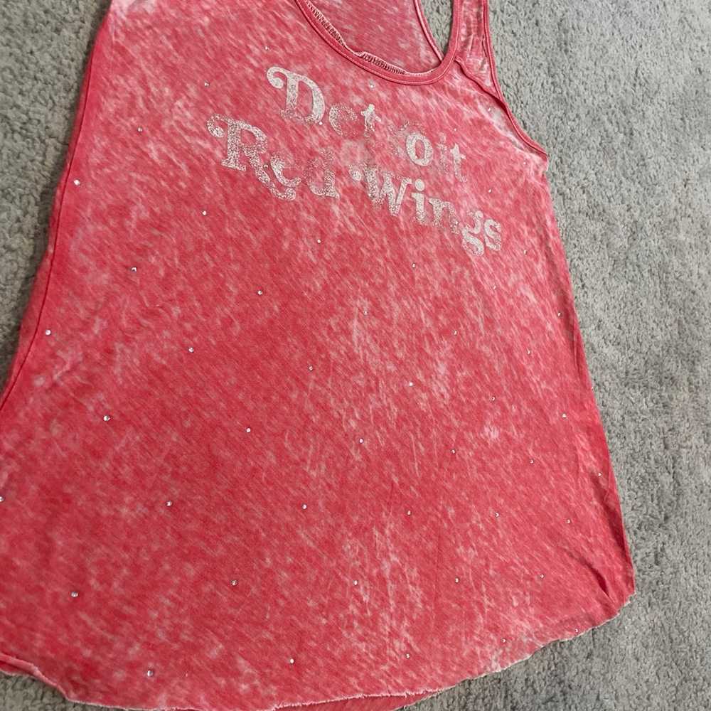 NWOT Women’s Detroit Red Wings Bling Tank Top - image 2