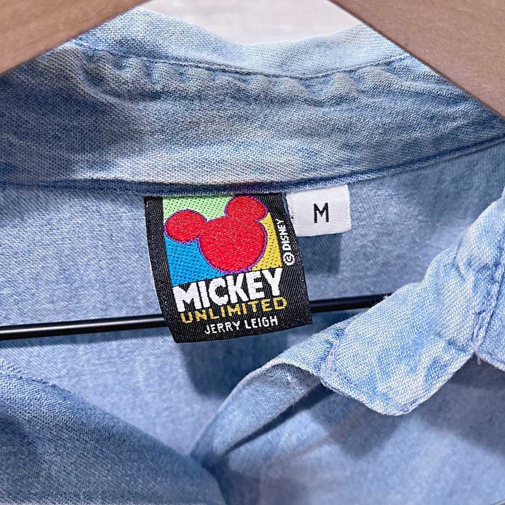 Disney Mickey Mouse Vintage 90s Graphic Denim Shi… - image 7