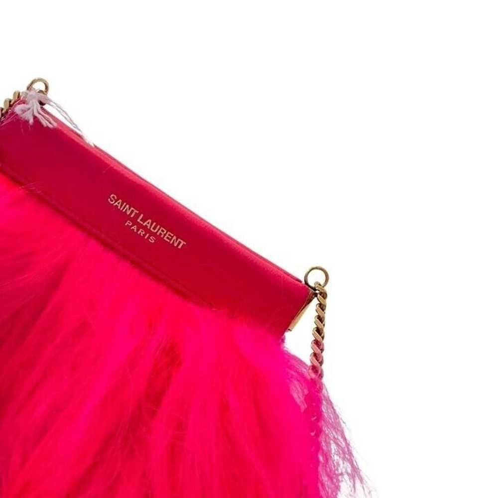 Saint Laurent Paris Saint Laurent Fur Fuchsia Pho… - image 4