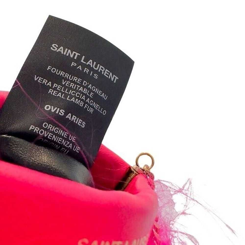 Saint Laurent Paris Saint Laurent Fur Fuchsia Pho… - image 7