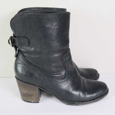 EC Frye Lucinda Short Boot Leather Black 8