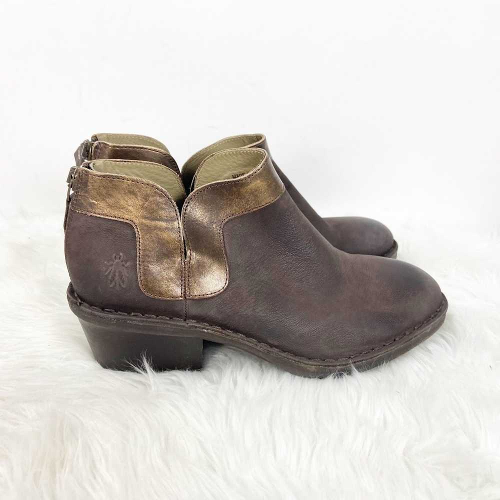 Fly London 40 EU 9.5 US Womens Brown Leather Copp… - image 2