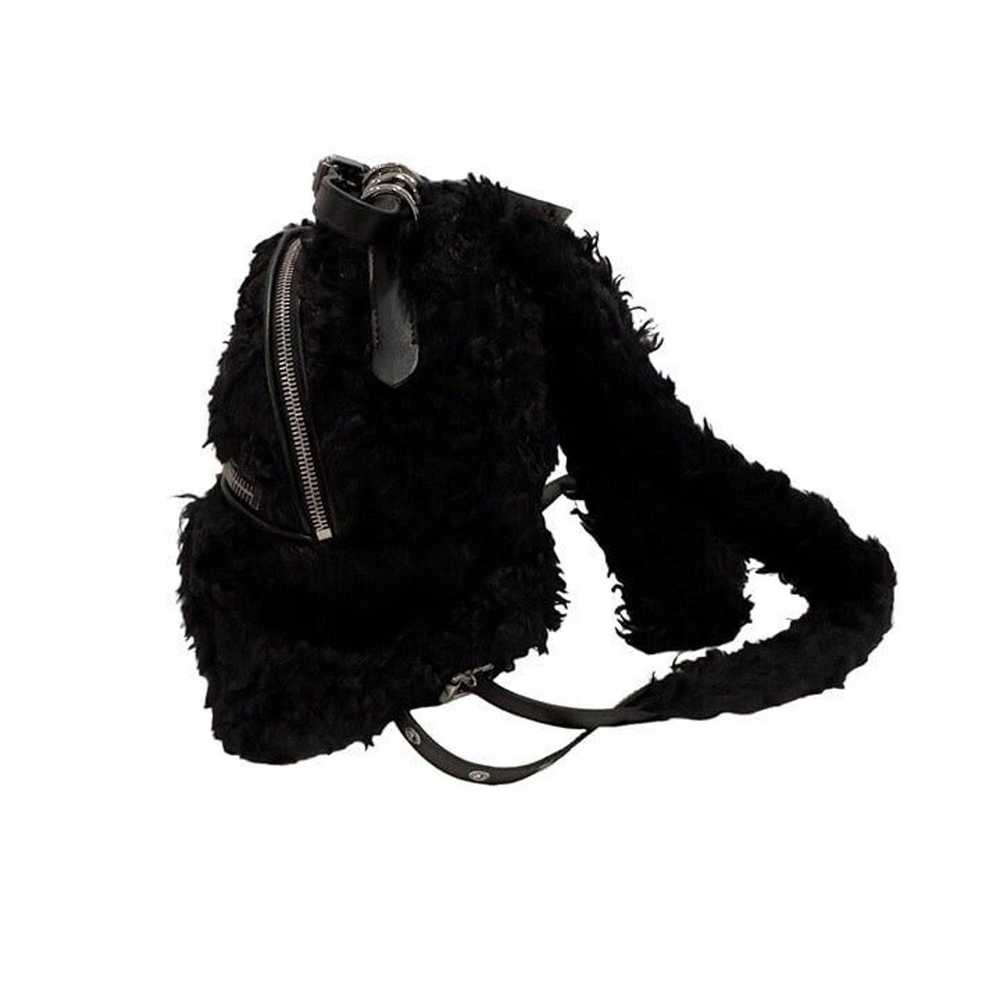 Moschino Moschino Black Fur Backpack - image 2