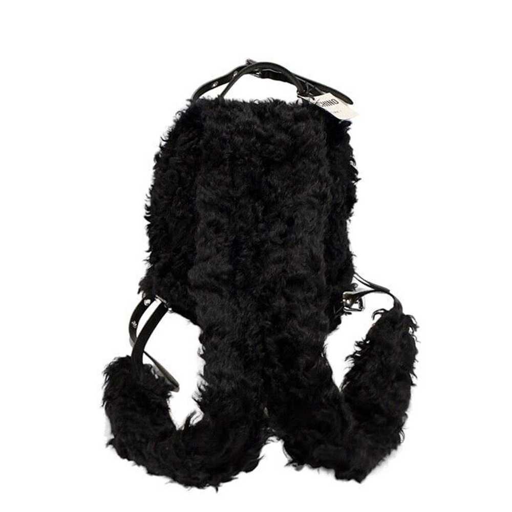 Moschino Moschino Black Fur Backpack - image 3