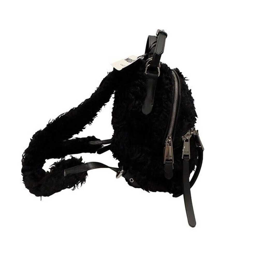 Moschino Moschino Black Fur Backpack - image 4