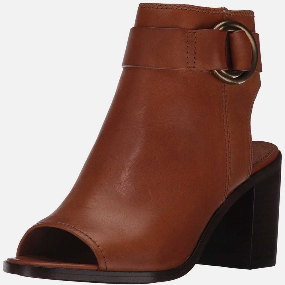 Frye Brown Danica Harness Open Toe Ankle Booties … - image 9