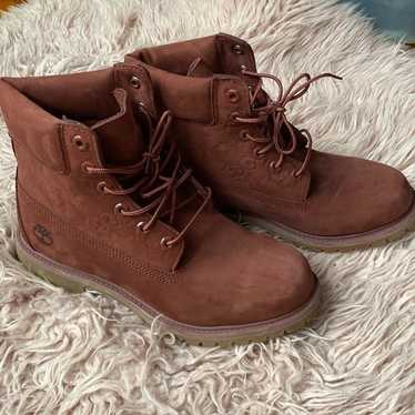 Timberland work boot maroon