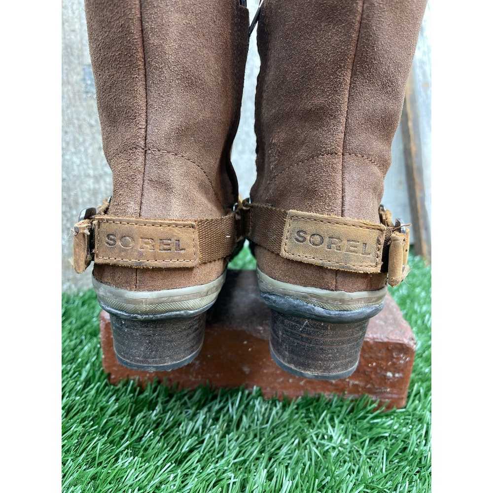 SOREL Slimboot Tall Equestrian Oiled Brown Leathe… - image 7