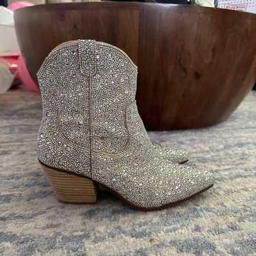 Betsey Johnson rhinestone booties