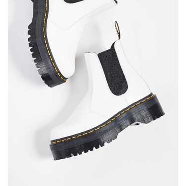 Dr. Marten White Platform Chelsea Boots