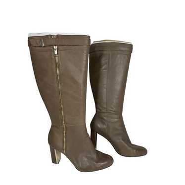 Ann Taylor COBY ZIP UP BOOT EXT CALF Taupe Latte … - image 1