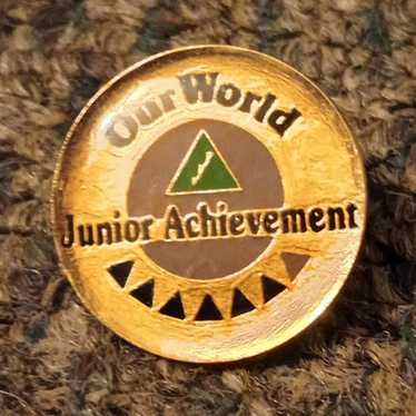 Our World Junior Achievement Gold Tone Lapel Pin … - image 1