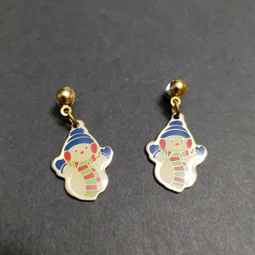 Snowman Holiday Earrings - image 3