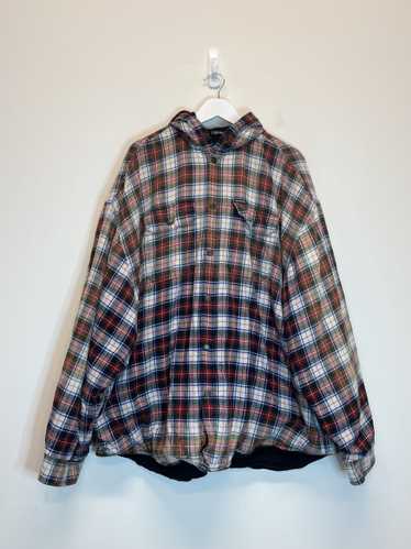 Balenciaga Oversized Padded Flannel Hoodie - image 1