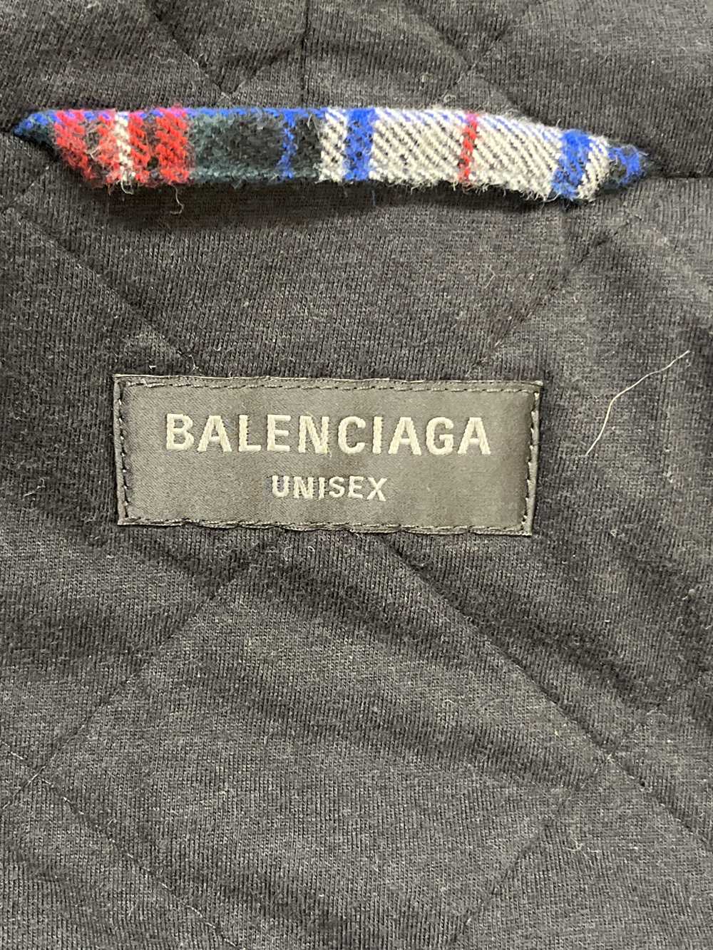 Balenciaga Oversized Padded Flannel Hoodie - image 3