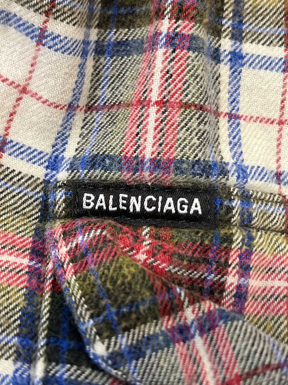 Balenciaga Oversized Padded Flannel Hoodie - image 4