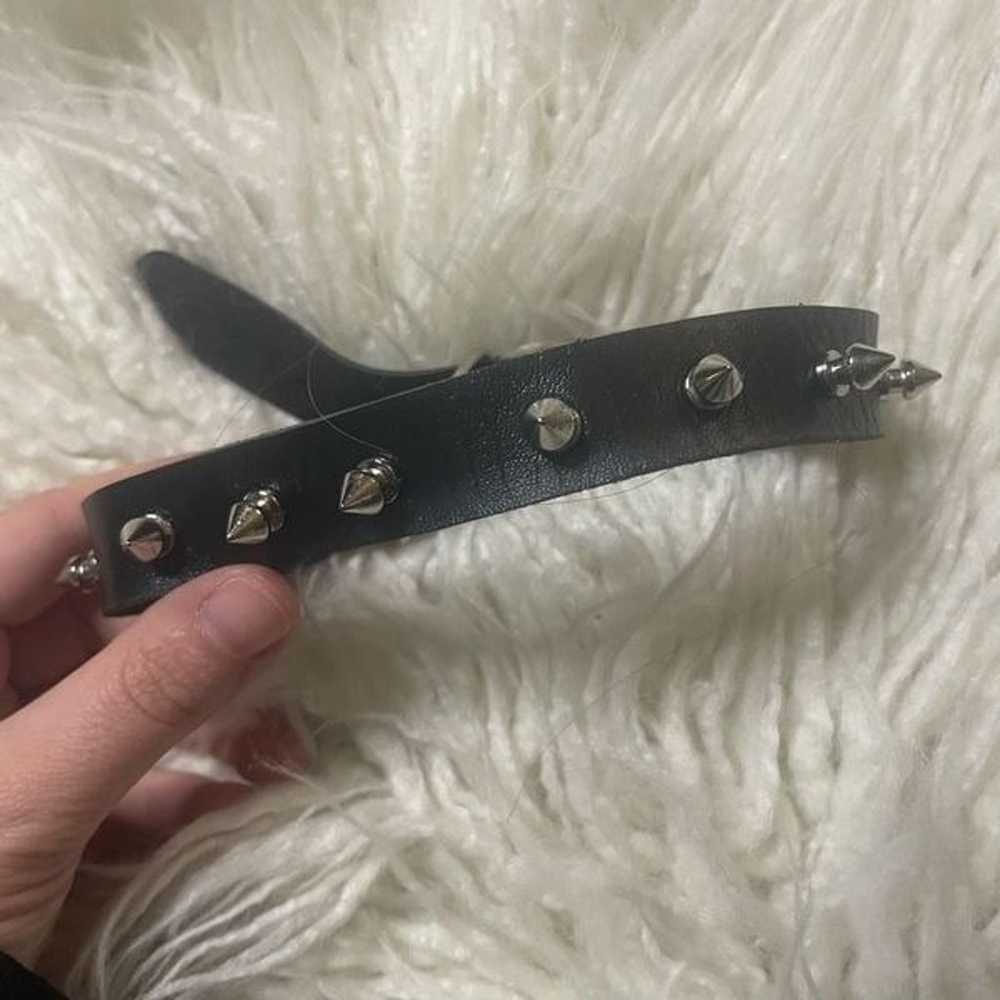 NWOT Faux Leather Spiked Choker - image 1