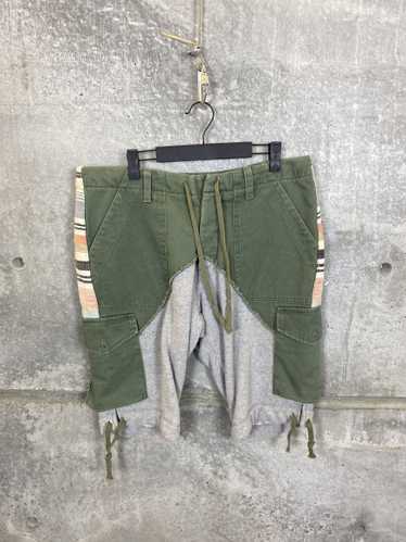 Greg Lauren Greg Lauren Patchwork Hybrid Shorts Si