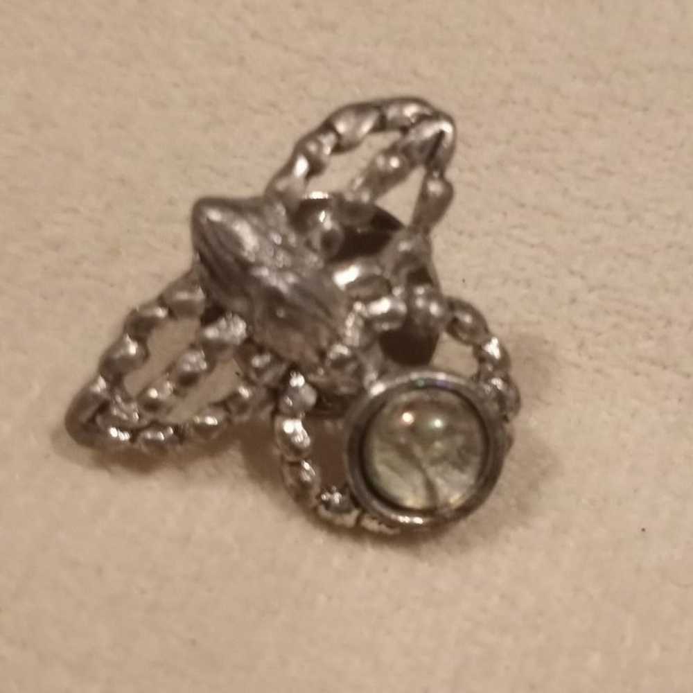 Silver bee tac pin - image 1