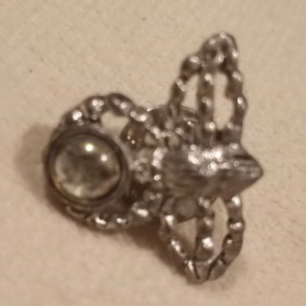 Silver bee tac pin - image 2