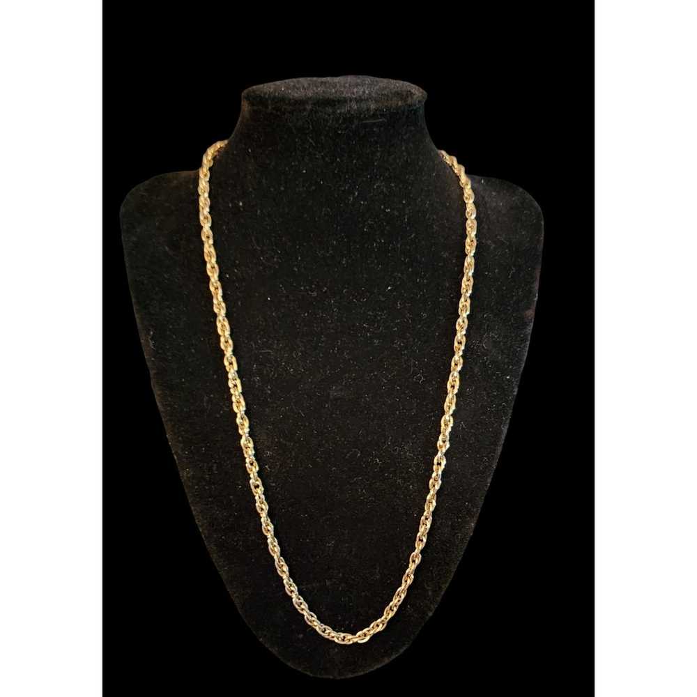 Vintage Gold tone 21" chain necklace - image 1