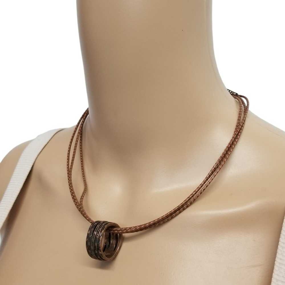 PREMIER DESIGNS VINTAGE COPPER RING PENDANT & COR… - image 2