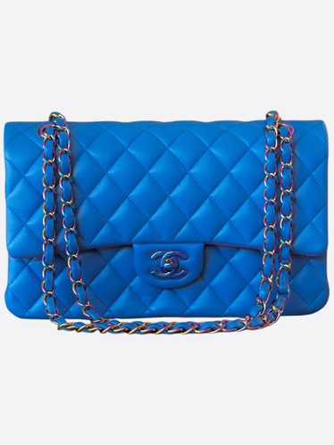 Chanel Chanel Blue Lambskin Quilted Classic Medium