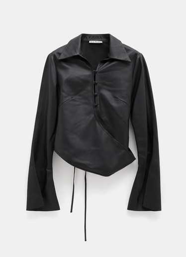 Acne Studios $1650 Acne Studios Leather Wrap Blous