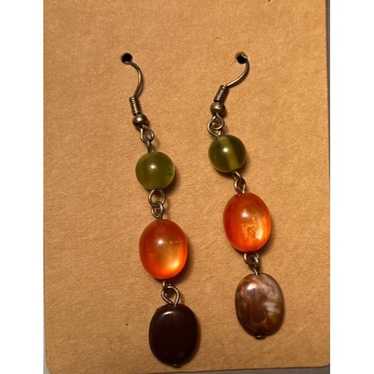 Dangle Drop Bead Earrings - image 1