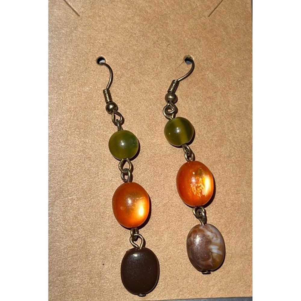 Dangle Drop Bead Earrings - image 2