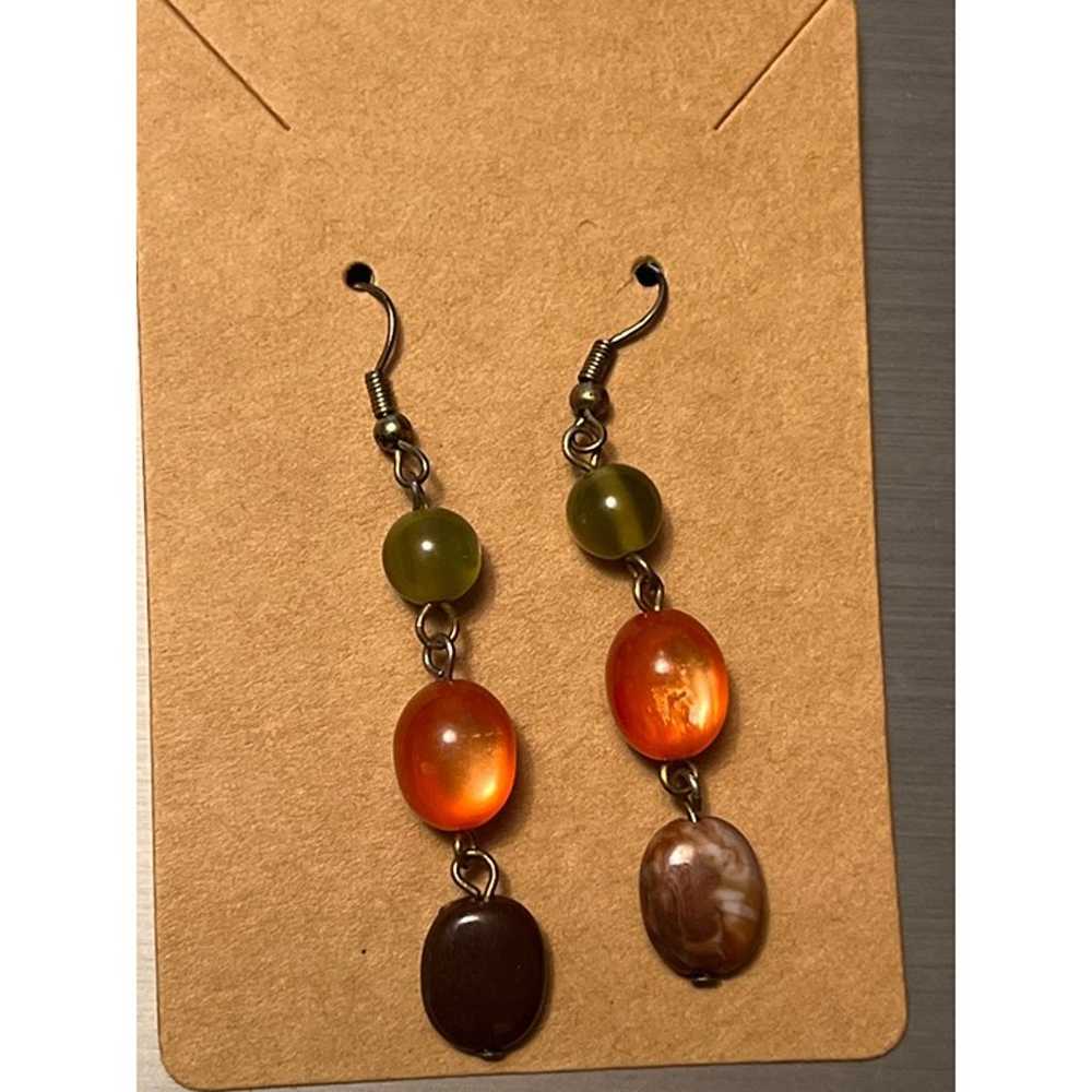 Dangle Drop Bead Earrings - image 3