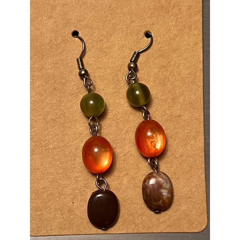 Dangle Drop Bead Earrings - image 4