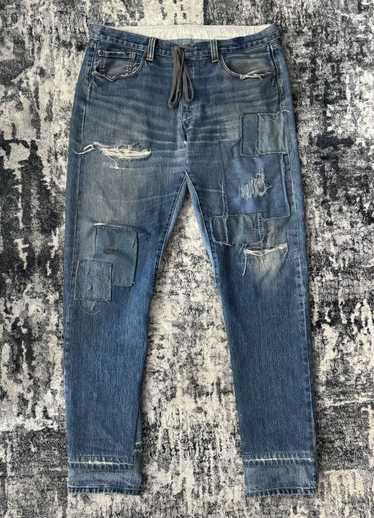 Greg Lauren Rare Greg Lauren Blue Distressed Faded