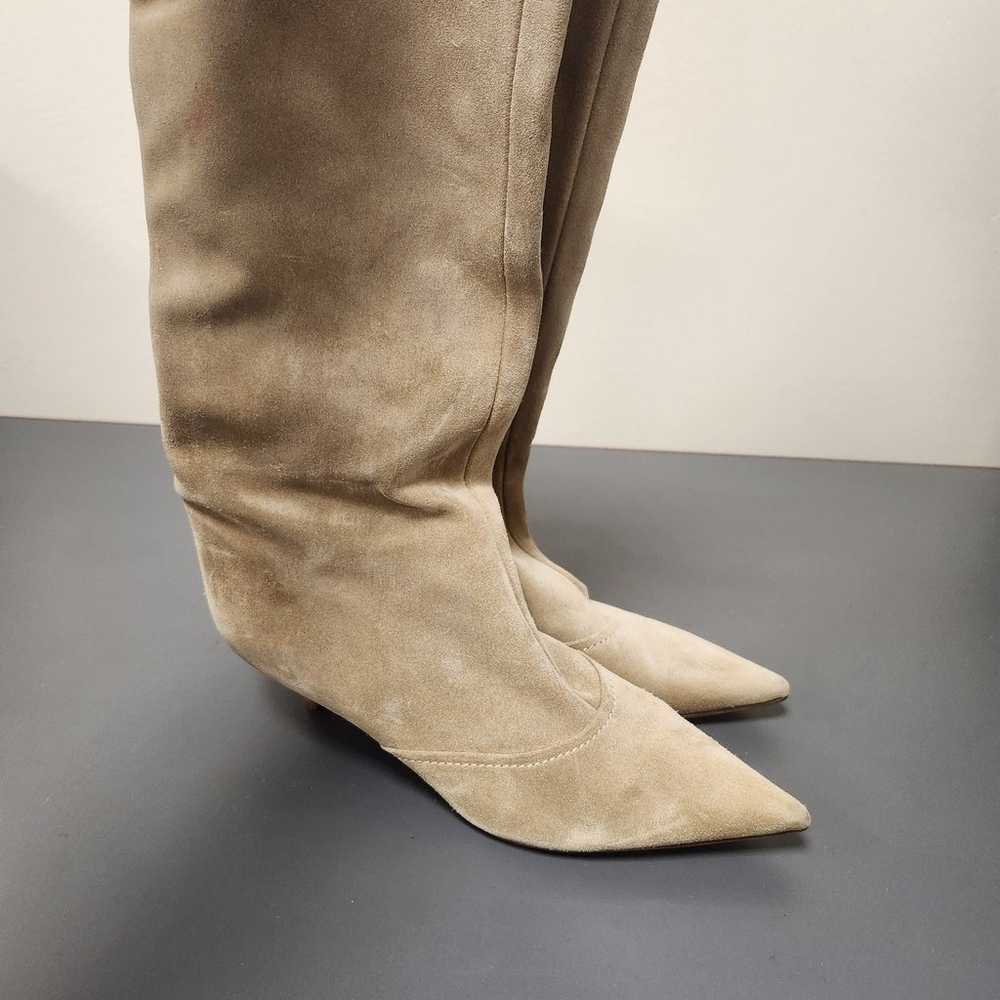 Sergio Rossi tan Suede Ankle Pointed Toe Boots Sz… - image 4