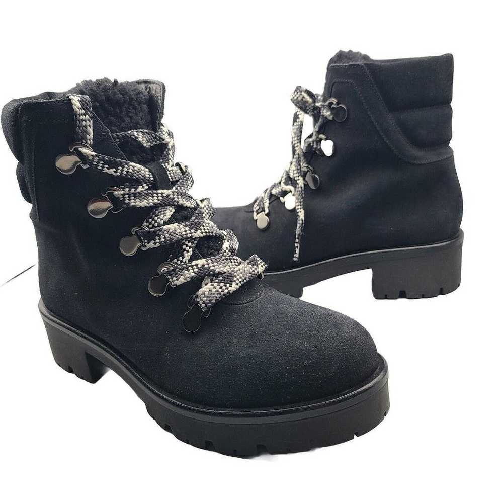 AQUATALIA Women Boots Juliet Black Suede Block He… - image 1