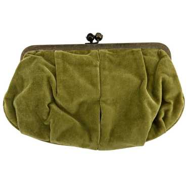 J.Crew Vintage J.Crew Velvet Clutch Kiss Lock Wal… - image 1