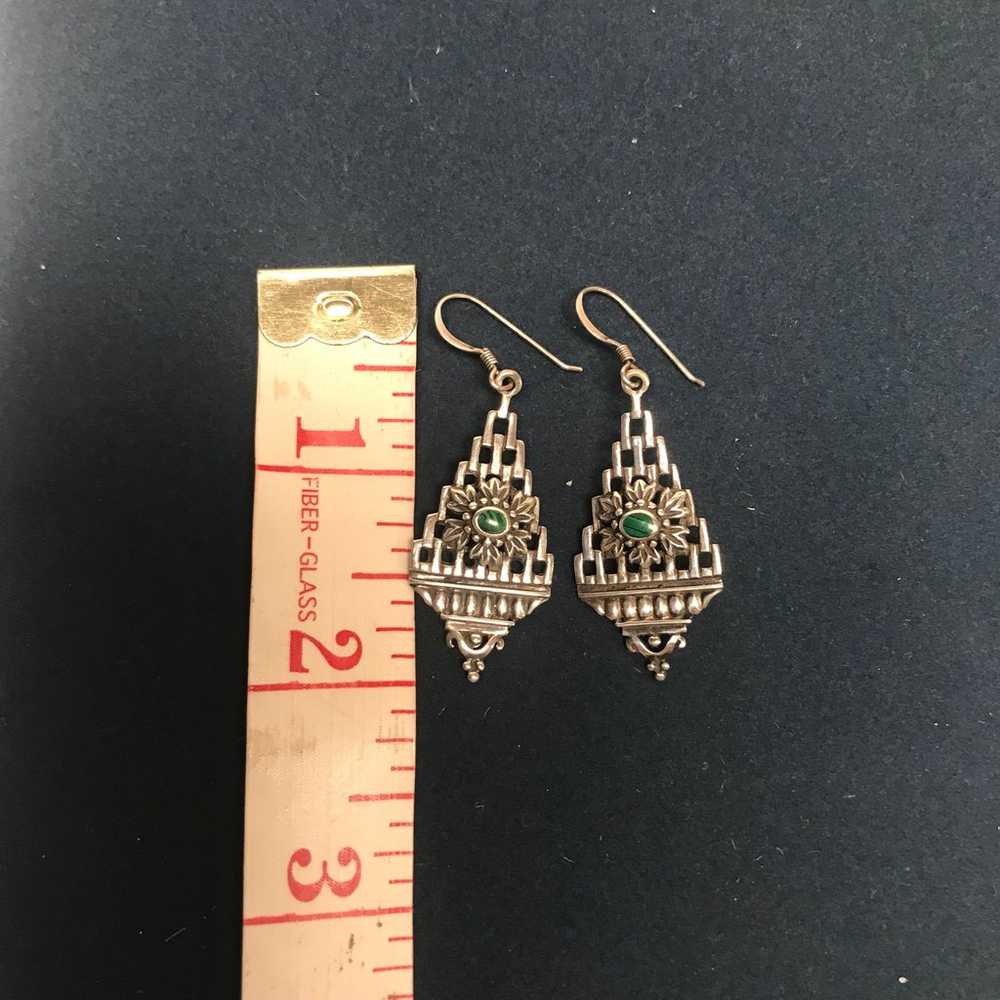 earrings Sterling Silver 925 woven design with a … - image 3